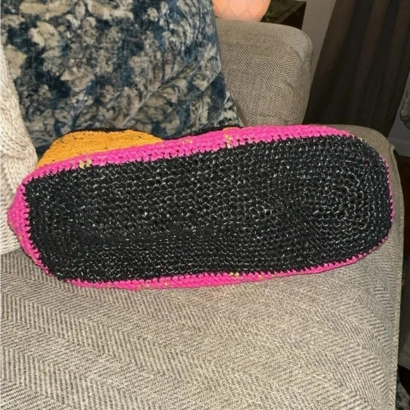 Colorful & Bright Tote Bag for Summer Orange/Pink Medium Size great for beach - Picture 6 of 6